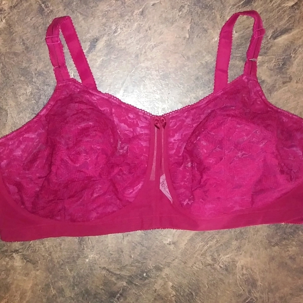 Goddess 50E Pink Red Lace Bra